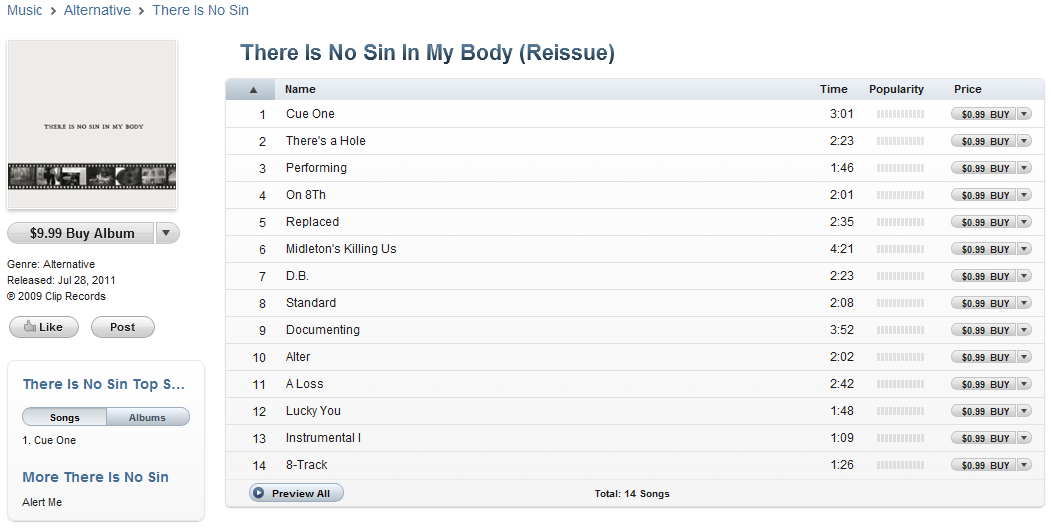 There Is No Sin First CD Is Back
